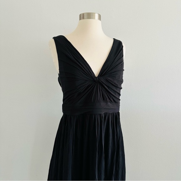 New J. Crew Black Sleeveless Dress Twist Front Sz 8 - Picture 4 of 12
